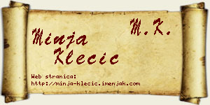 Minja Klecić vizit kartica
